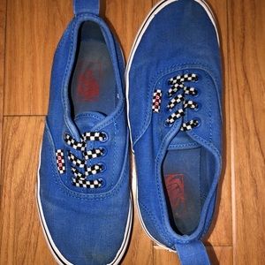 Bright blue vans